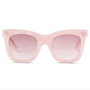 DIFF EYEWEAR KAIA - GEO PINK + WINE GRADIENT SUNGLASSES